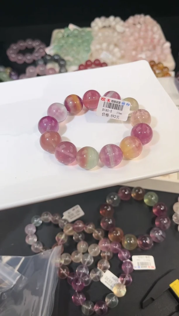 手链未镶嵌萤石多样性发一Q57彩萤石17mm