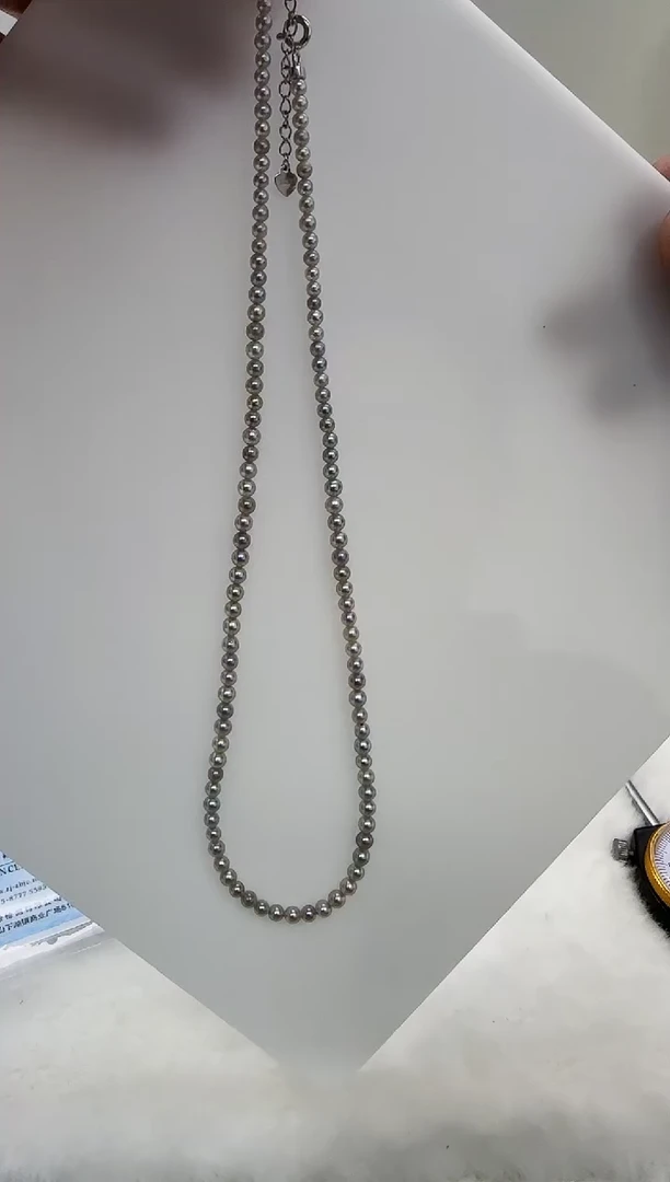 【闪购商品】海水珍珠DA未镶嵌t766 灰珠串4