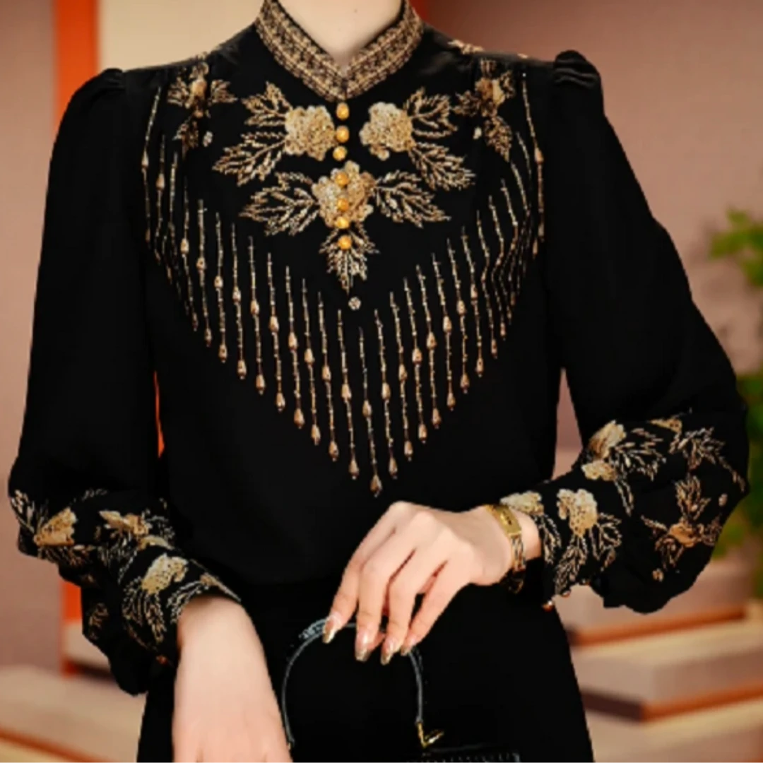 【春夏新款】2025新款轻奢优雅洋气减龄时尚百搭显瘦长袖衬衫