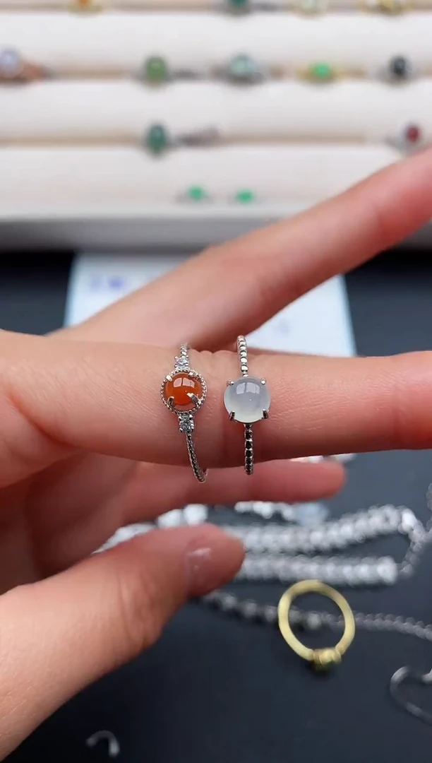 银S925镶嵌戒指翡翠777777+1