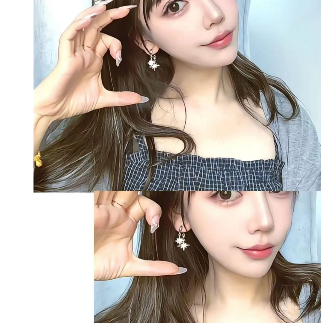 合金锆石耳饰 韩版一款两戴锆石耳钉耳环饰品轻奢感时尚耳饰百搭