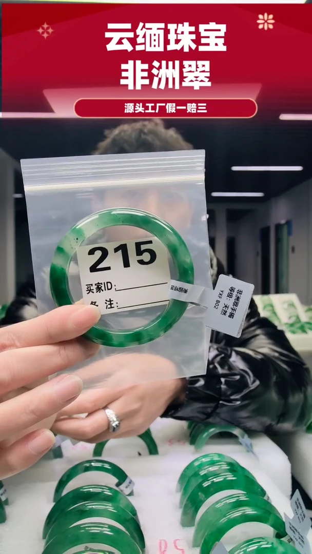 未镶嵌手镯石英质玉（非洲翠）5859圈口215