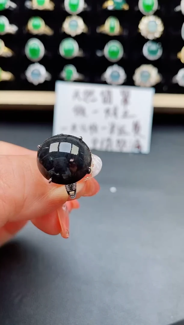 【闪购商品】翡翠戒指银S925镶嵌11111