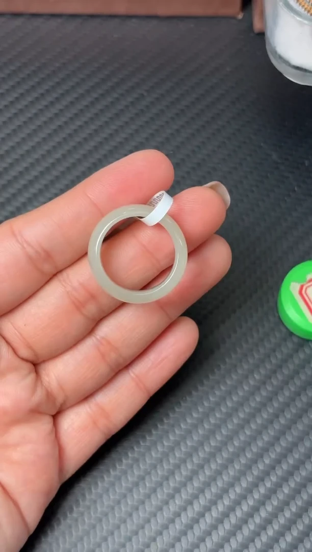 未镶嵌戒圈和田玉且末微色差近矿19