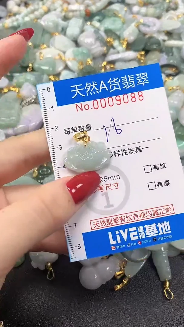 颈饰未镶嵌翡翠净货挂件-9088