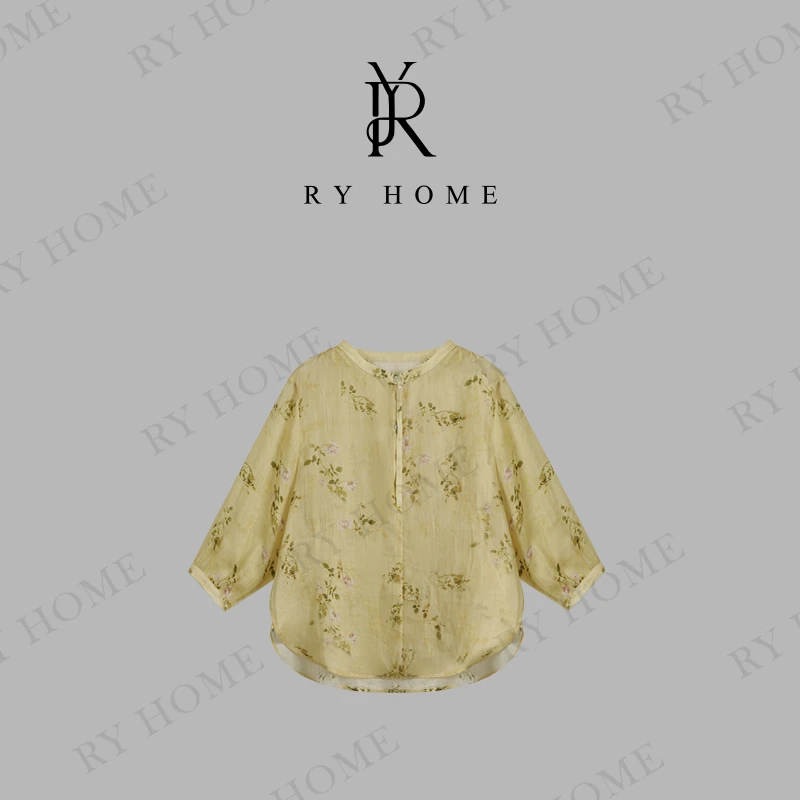 【容雨RYHOME】100精纺苎麻“千禧自然”植物色染气质感衬衫252C1455