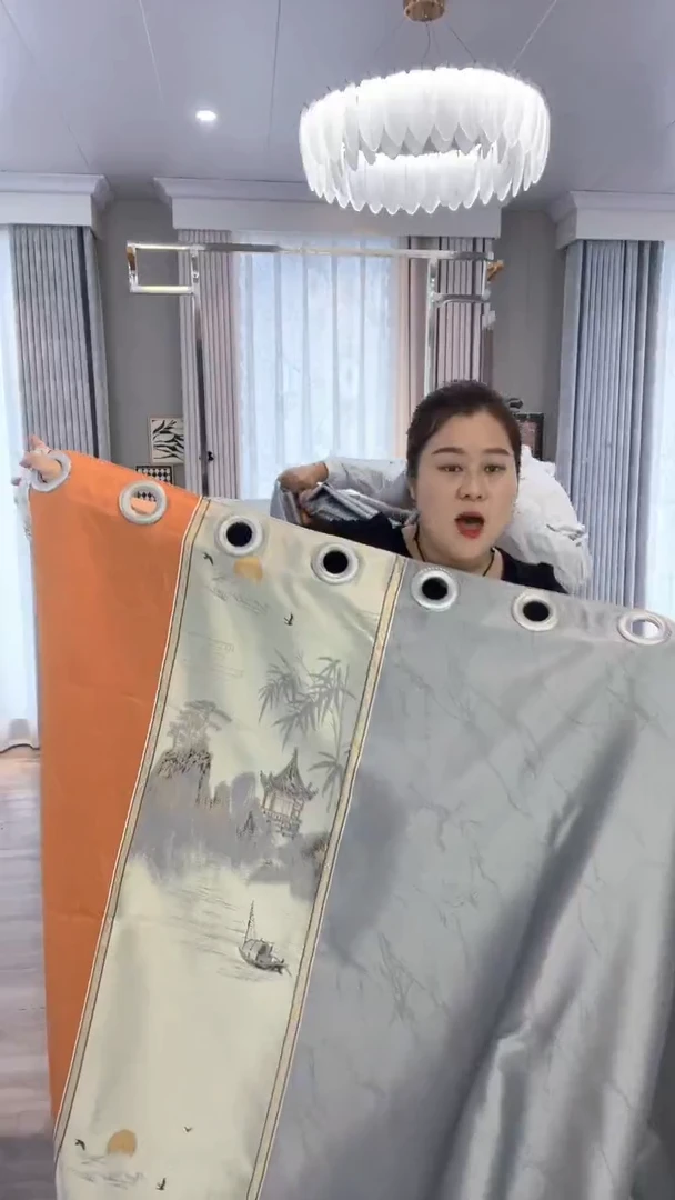 布闪电购商品26  特价5定制2.7默认打孔（晚）竹报平安灰橘