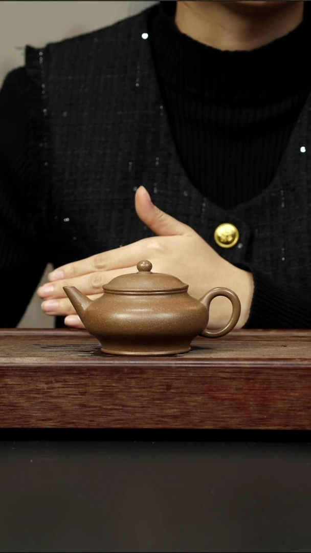 茶壶紫砂芝麻绿 孟臣水平