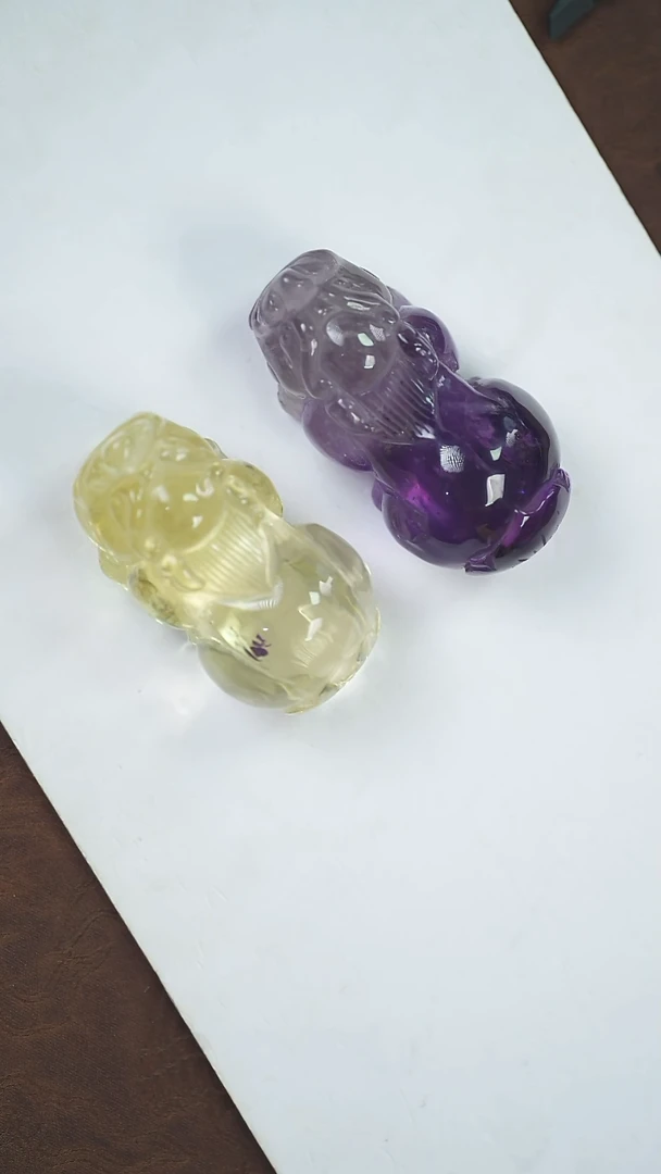 水晶戒指未镶嵌闪购 貔貅一对