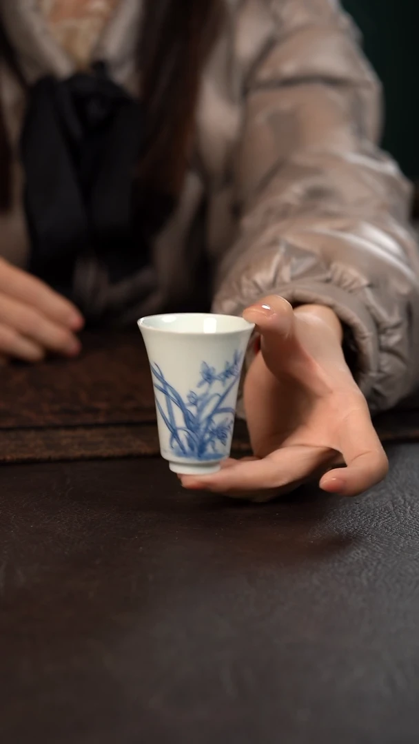 【闪购商品】杯HLX陶瓷兰花闻香杯