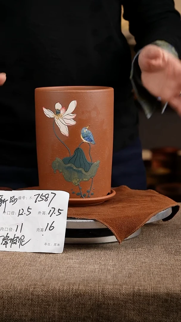 紫砂花盆花卉工艺7587+z
