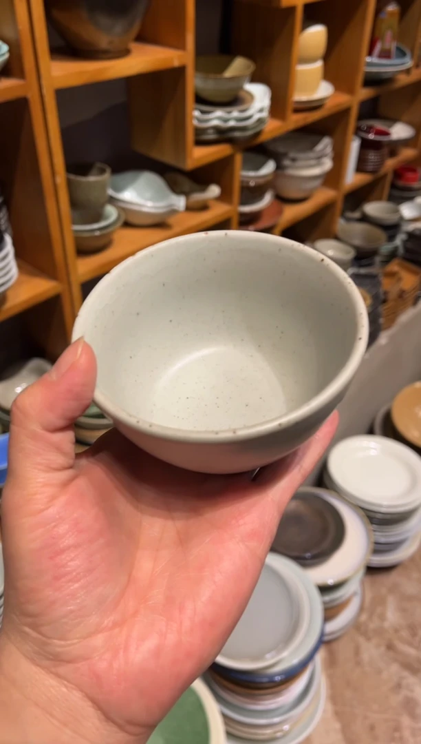 【闪购商品】瓷片870 灰色小马蹄碗 2 个