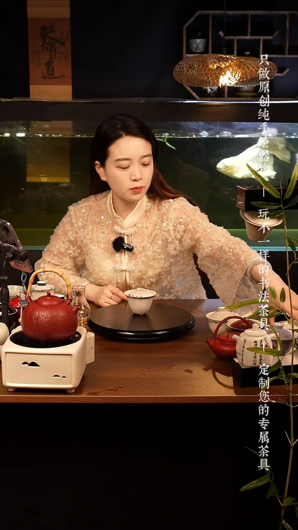 【闪购商品】【草木灰刀子盖】手工手绘茶具