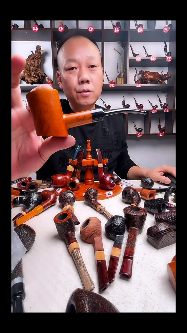 意大利石楠木手工打磨烟斗