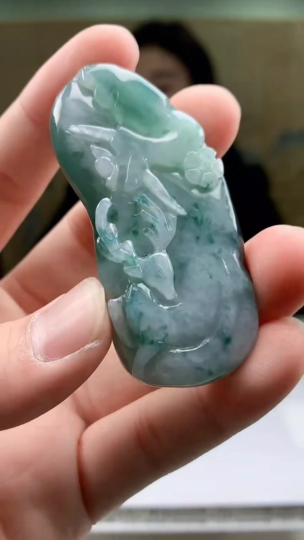 【闪购商品】定制翡翠未镶嵌4829bb-毛货挂件16