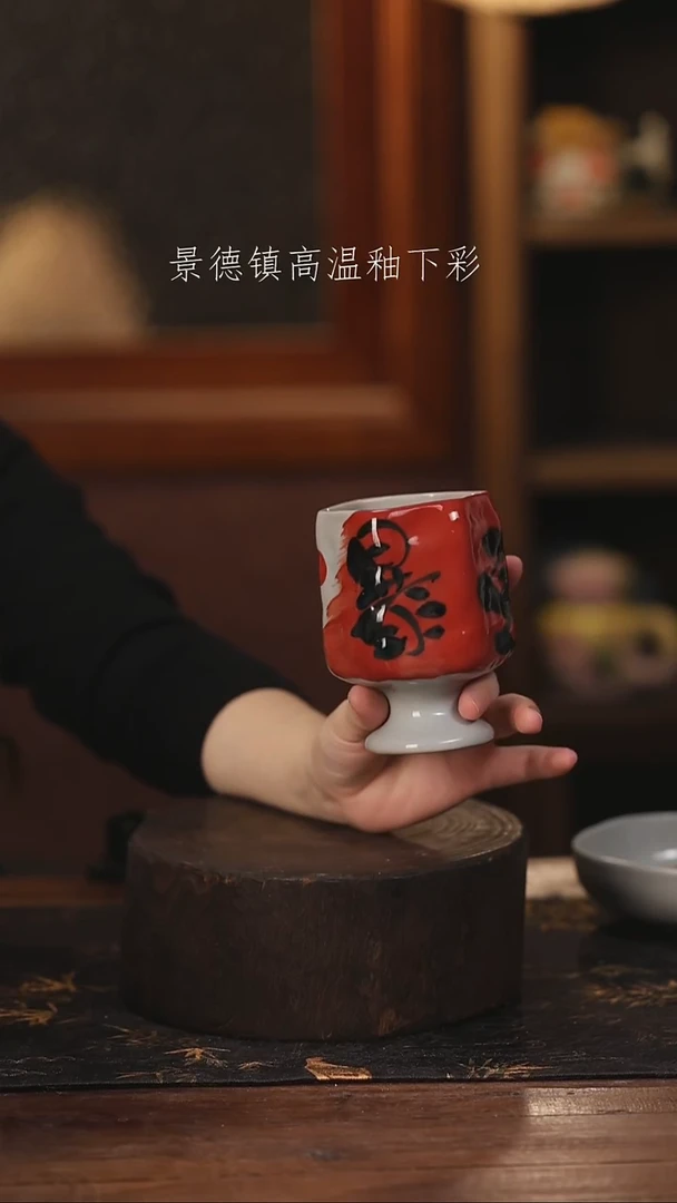 陶瓷景德镇高温釉下手绘陶瓷@L554@