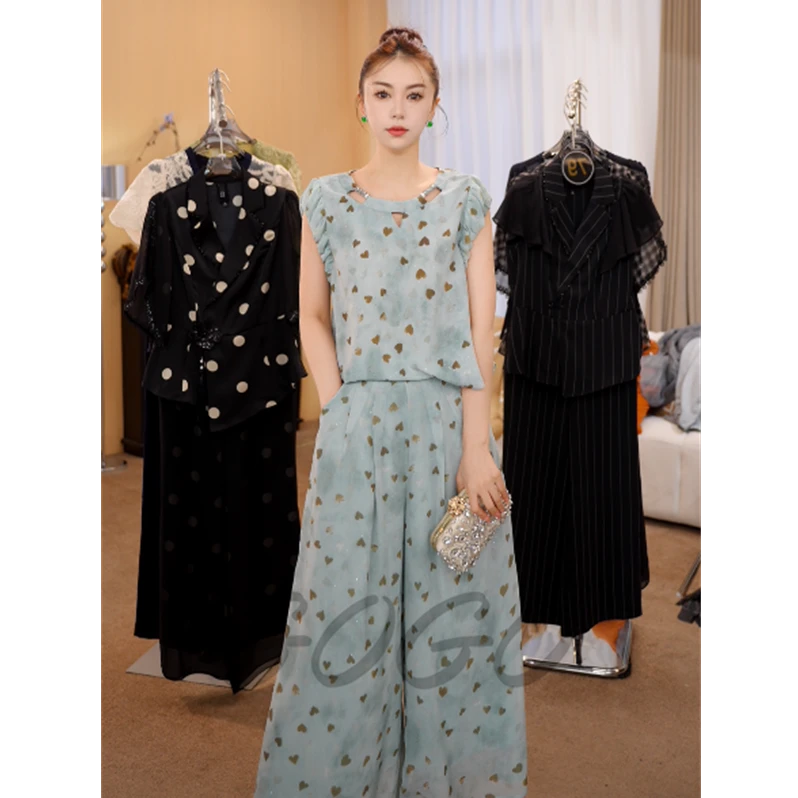 G6887轻熟小众不撞款套装女夏季2025新款时尚洋气减龄显瘦两件套