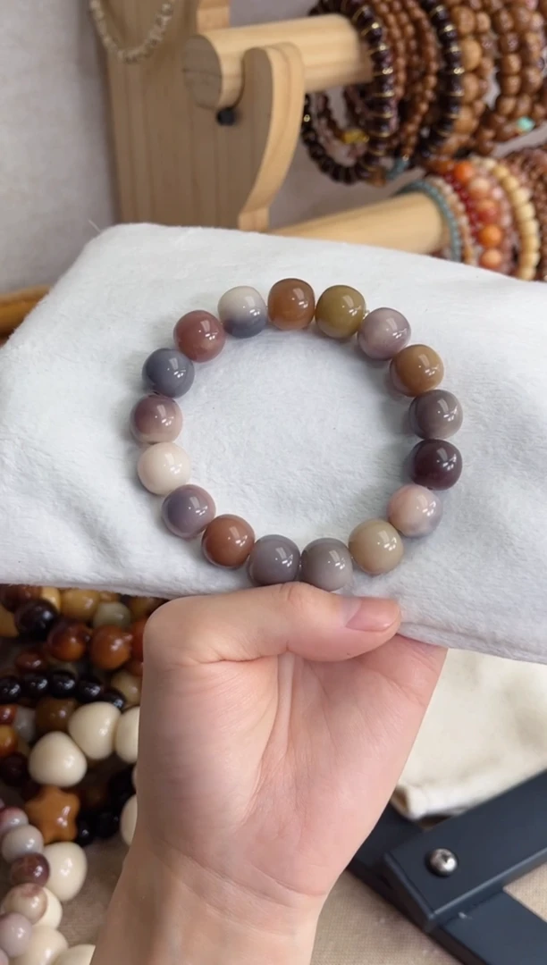菩提根/象牙果手串葡萄冻紫美人玉化苹果12*13现穿
