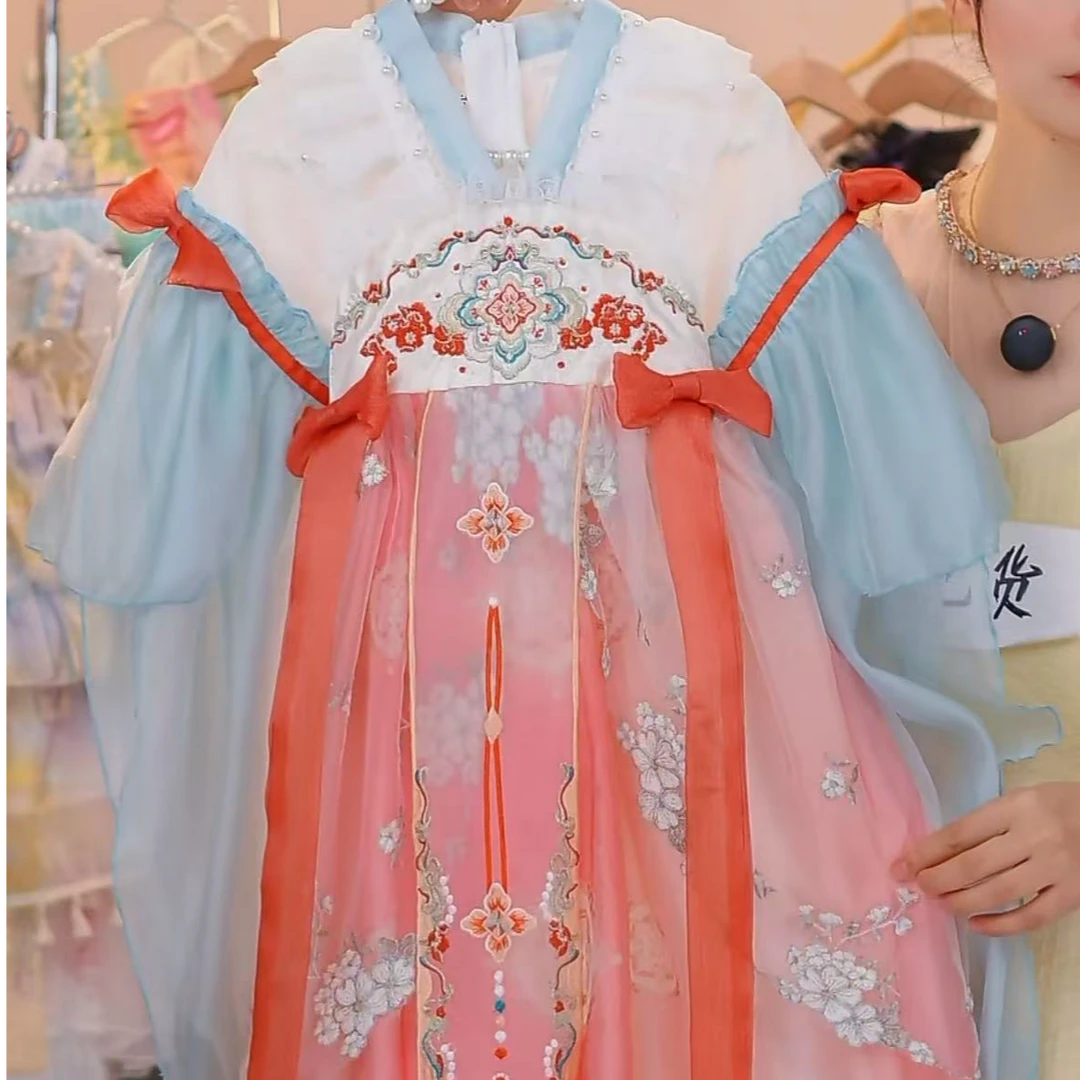 新中式-【瑶池仙子-汉服-汉元素连衣裙】2025新款童新款仙公主裙