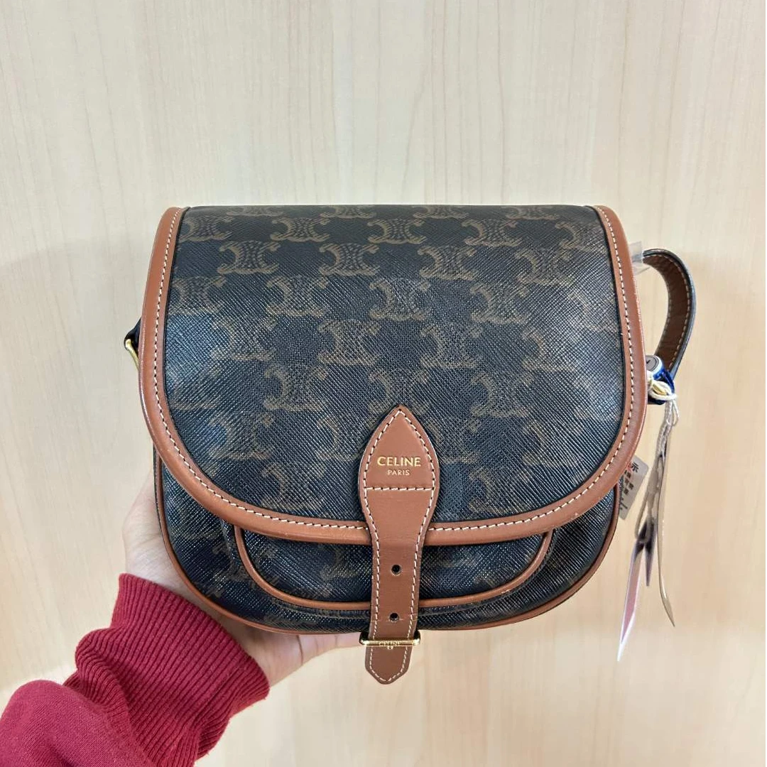 95新 Celine/思琳 老花马鞍包/云海优选/55448