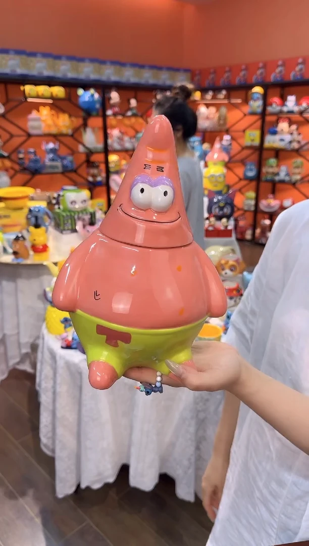 瓷片@@派大星陶瓷饼干罐