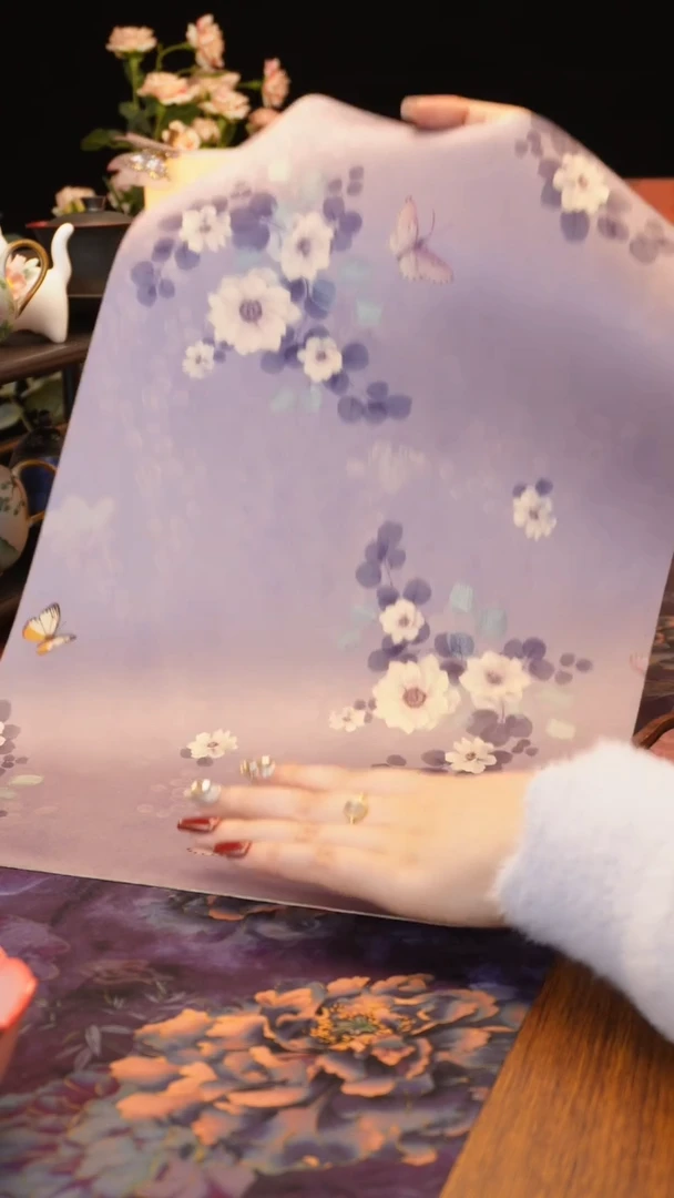 【闪购商品】紫色花花蝴蝶茶席·····