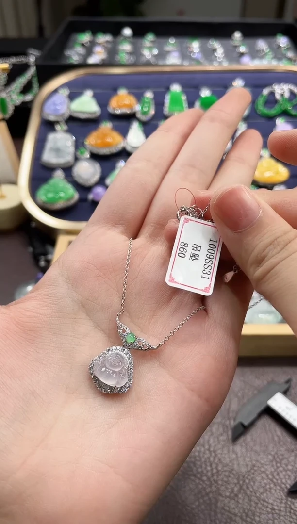 颈饰银S925镶嵌翡翠1009SS31