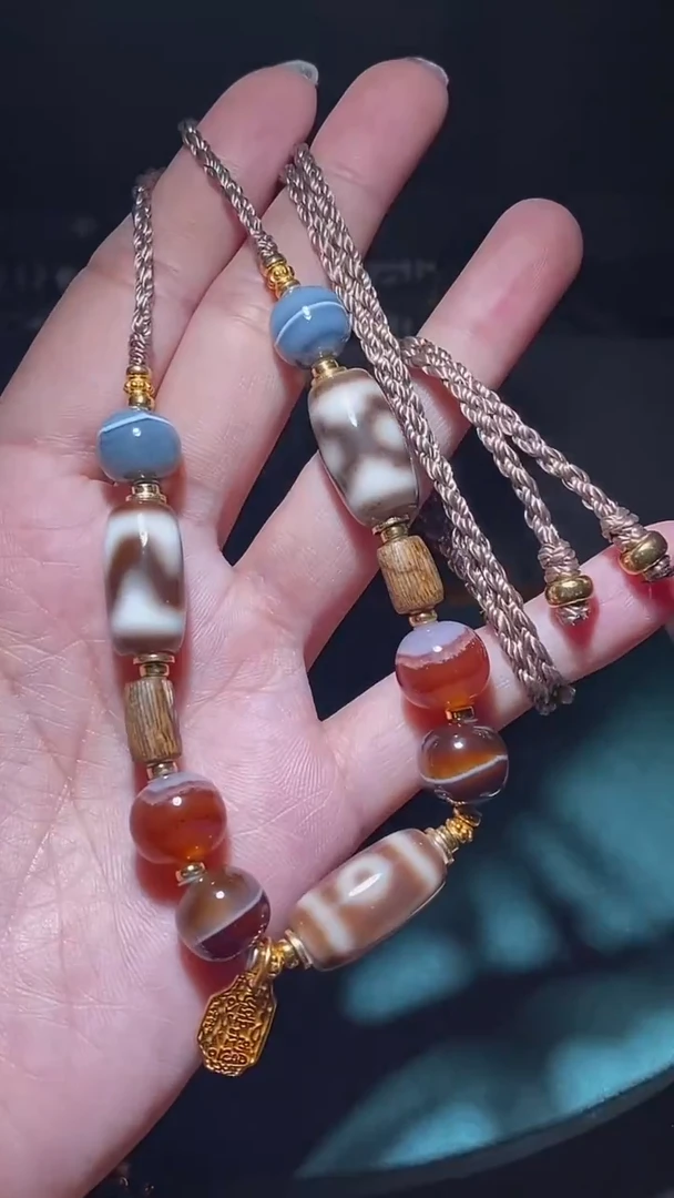 【闪购商品】玛瑙/玉髓颈饰未镶嵌Y62028多宝锁骨链