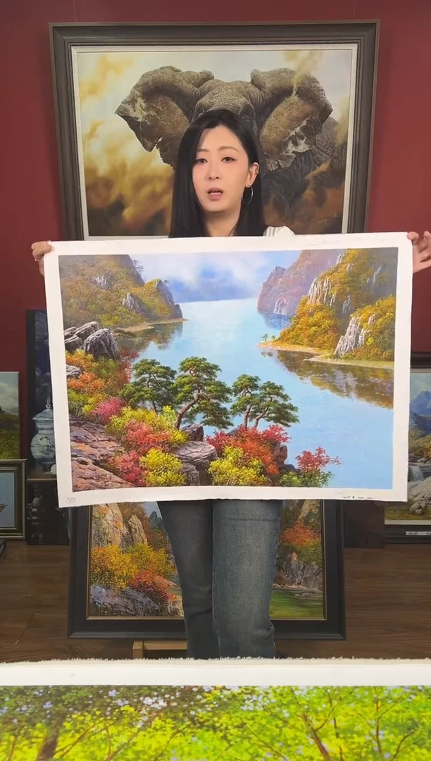 油画【61号】约50*70cm丨朝鲜原创纯手绘孤品油画丨顺丰包邮