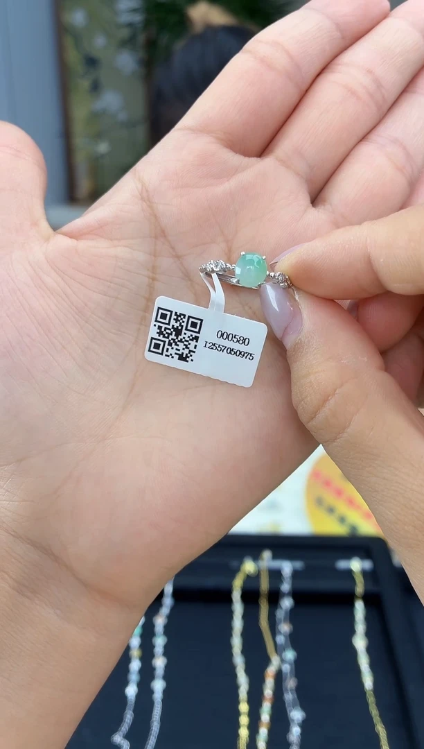 银S925镶嵌戒指翡翠11111111
