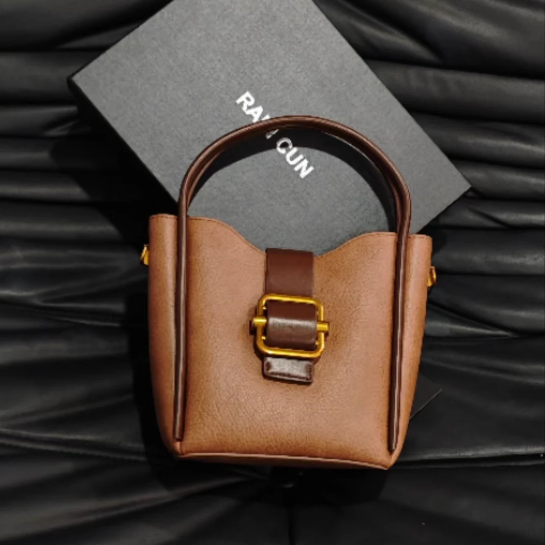 【一秒入夏】SK-82033-复古卡其然与纯小众设计感时尚单肩百搭女包