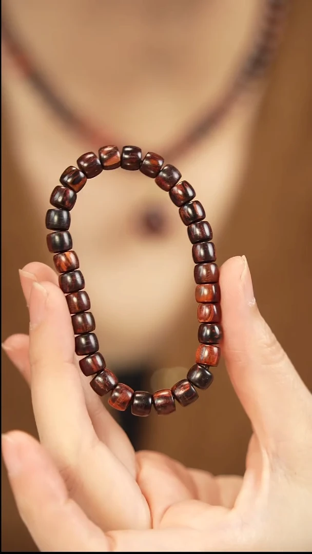 降真香手串/手链红降6x7直切单圈瑕疵-99