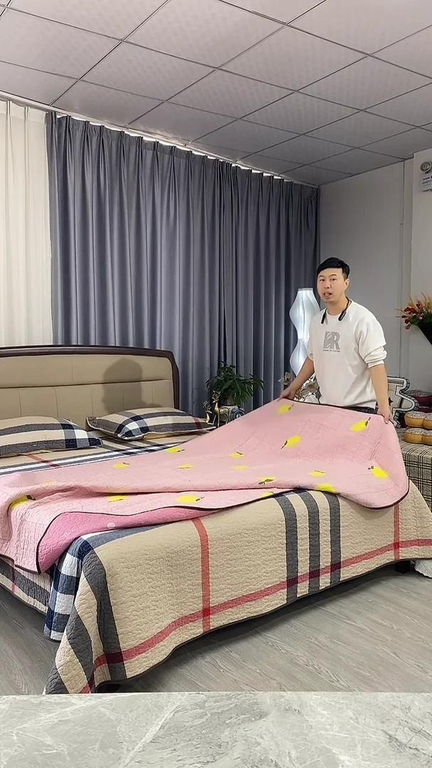 棉135cm*200cm 方格柠檬