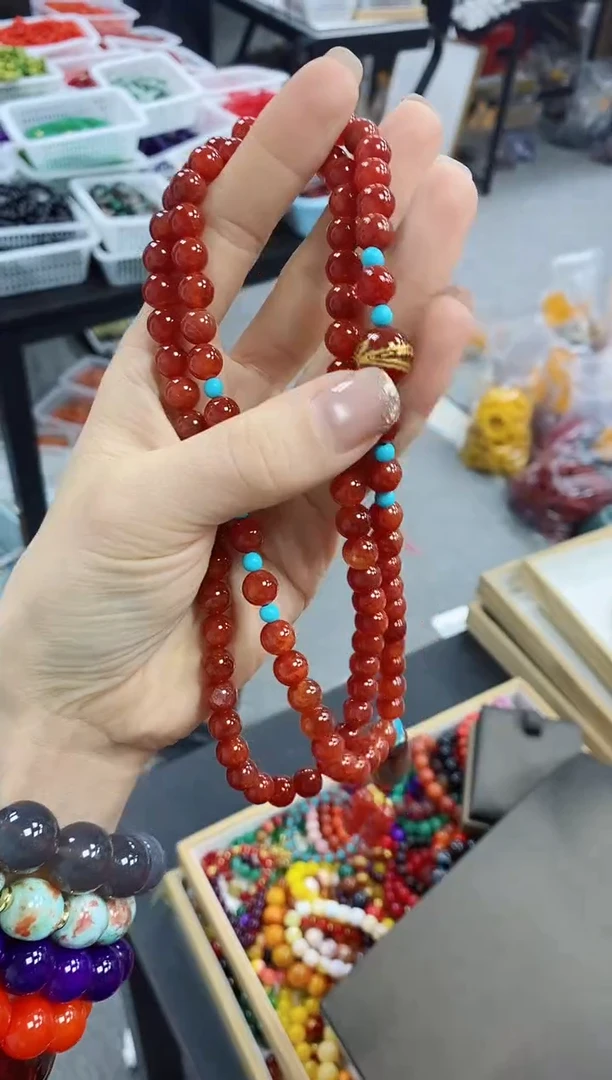 未镶嵌手串玛瑙/玉髓卡12凤凰项链天珠