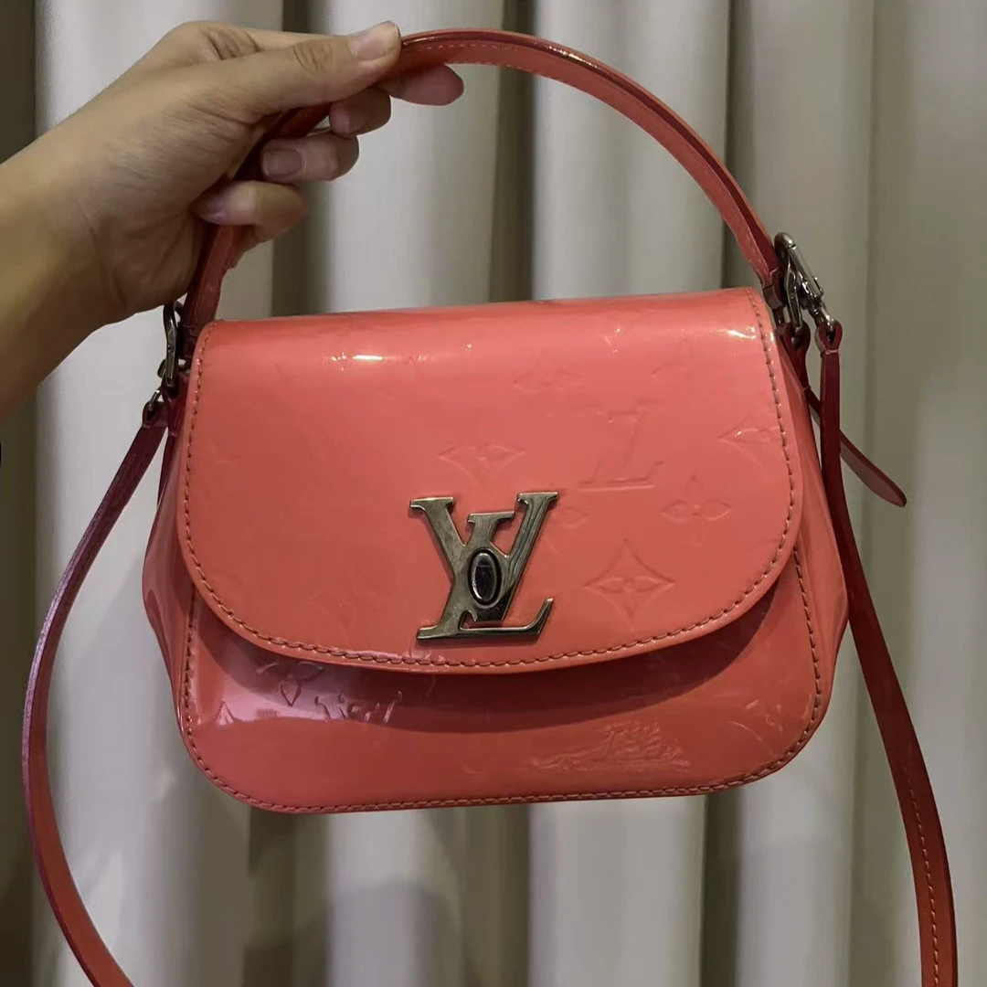 95新 LouisVuitton/路易威登 小猪包 漆皮 马鞍包/BGK109790001