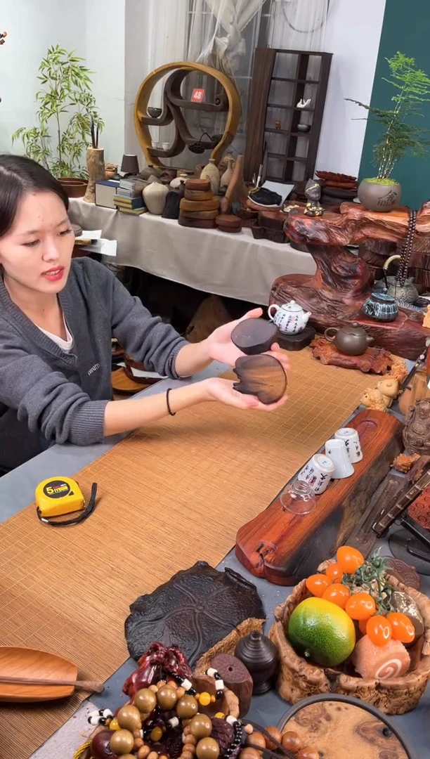 缅甸鸡翅木杯垫1对