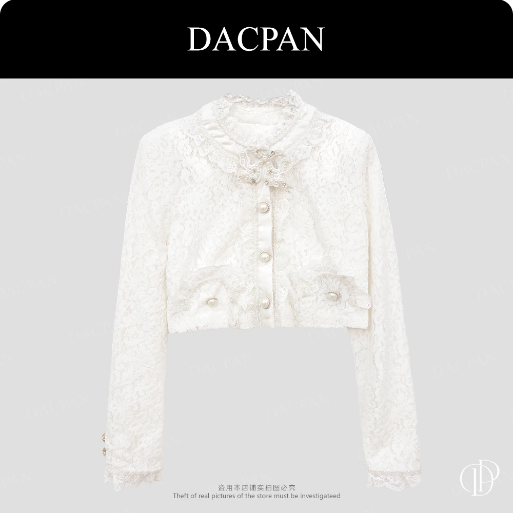 DACPAN-“拉菲姆田园”水溶蕾丝蝴蝶结衬衫 2025/盼·PP 9467