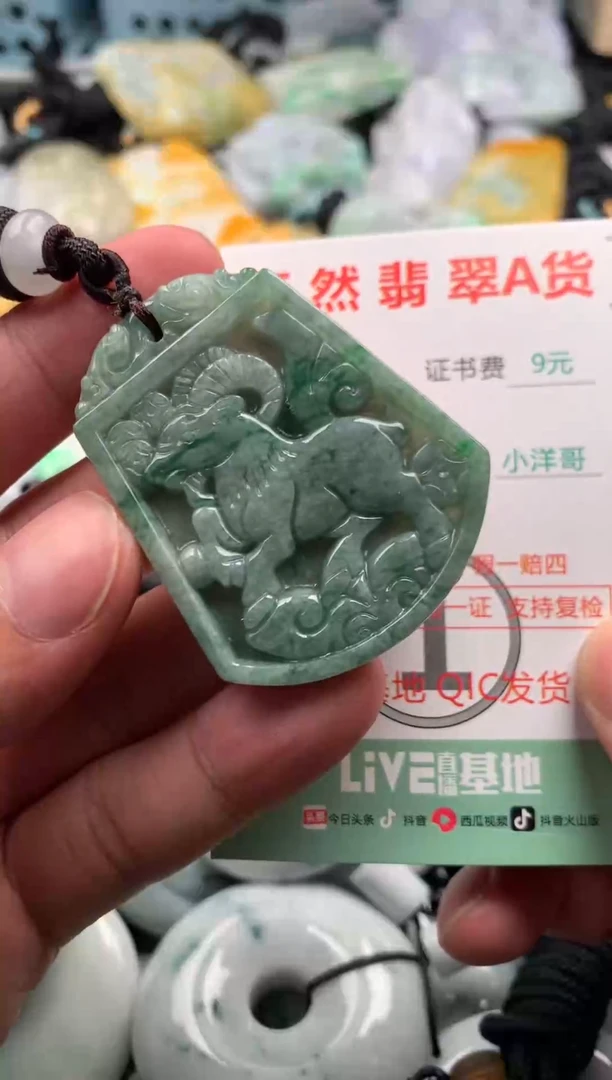 翡翠未镶嵌吊坠(不含链)1