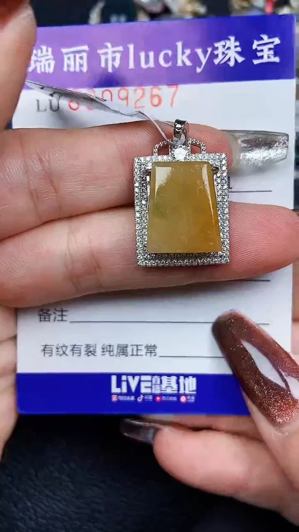 颈饰银S925镶嵌翡翠9267