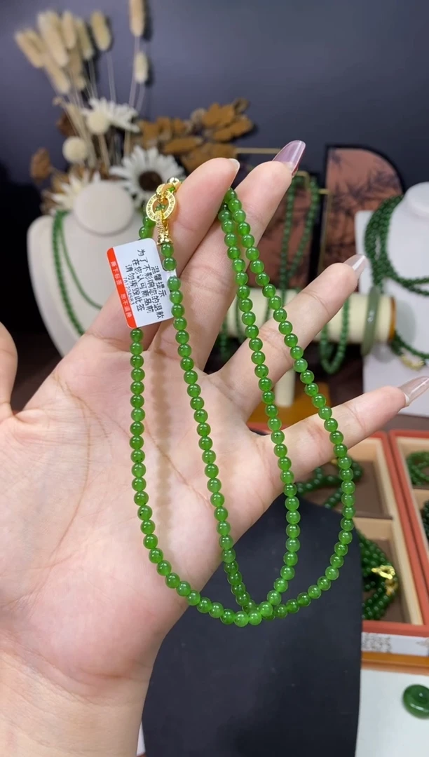 【闪购商品】和田玉（碧玉）颈饰未镶嵌4毛衣链