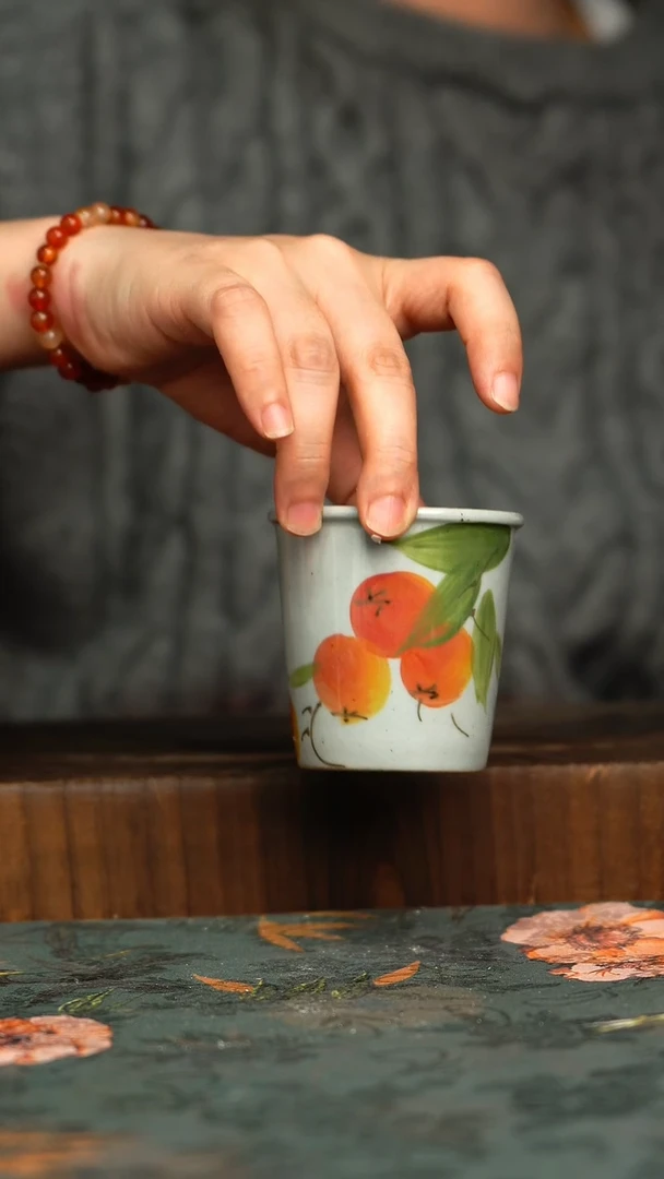 杯釉下彩手工手绘同款陶器