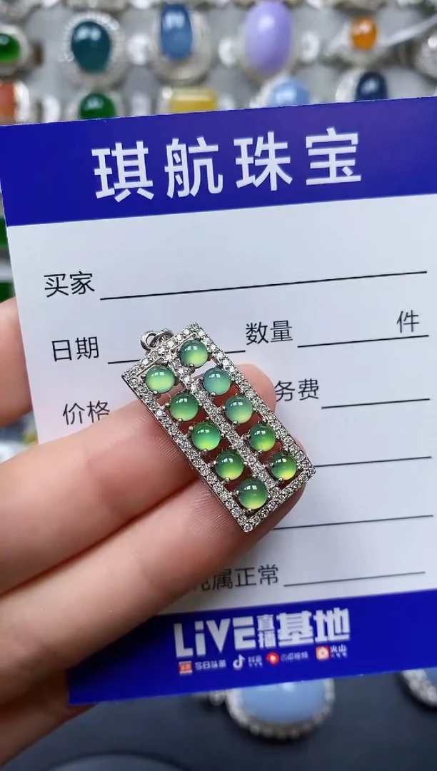 【闪购商品】翡翠颈饰银S925镶嵌0436
