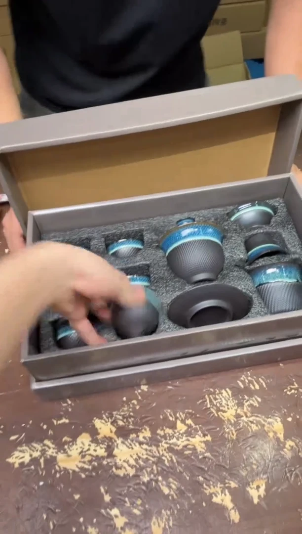 瓷片小强茶具套装