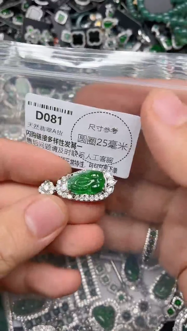 翡翠未镶嵌颈饰D081吊坠