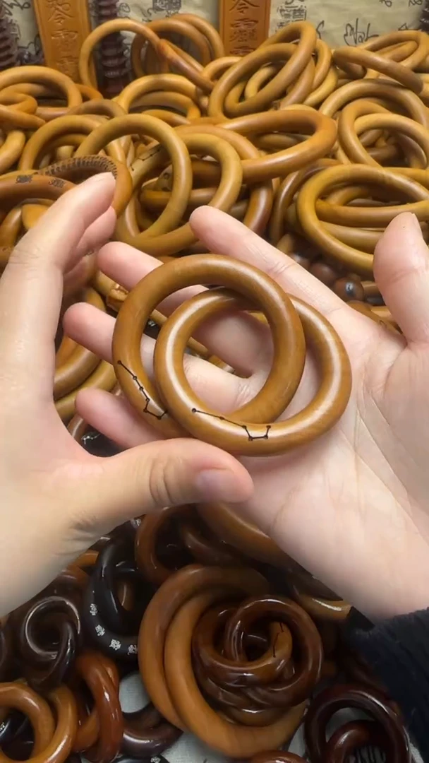 【闪购商品】枣木木艺雷击枣木乾坤圈内径40一物一拍