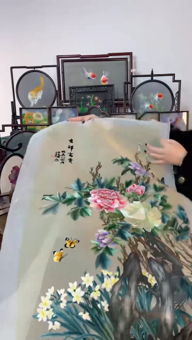 刺绣刺绣双面绣摆件