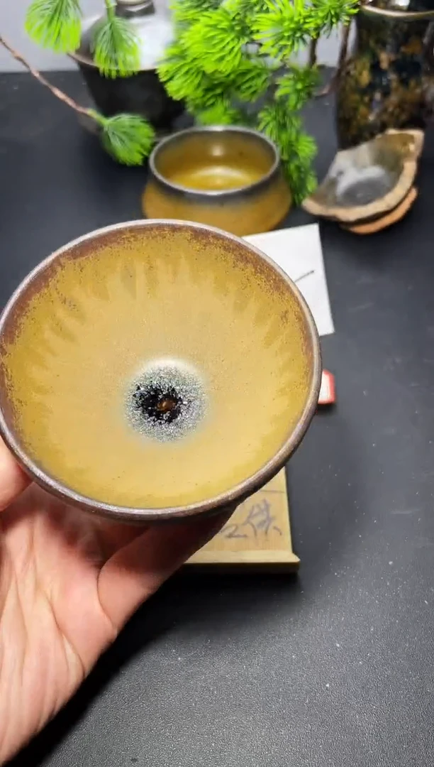 茶盏185（微瑕）叶紫建盏