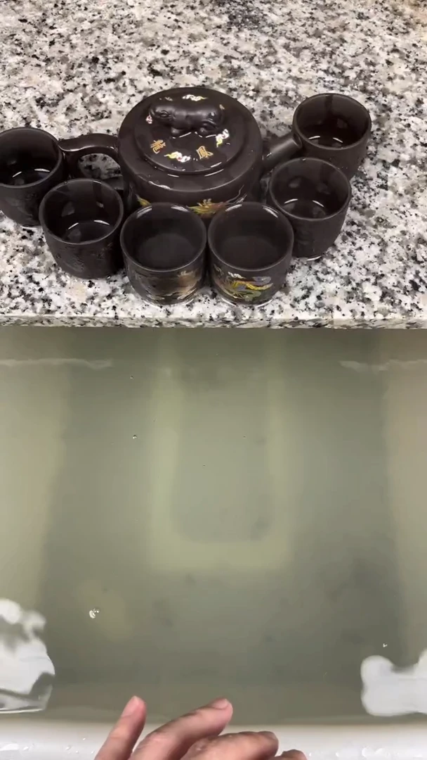 茶壶紫砂卧虎凤鸣龙凤呈祥一壶六杯变色套装