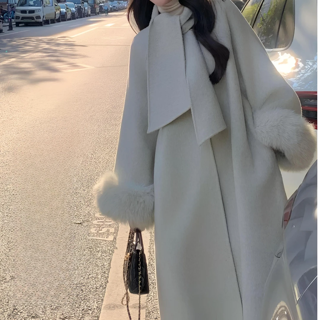 【紫鸢绒梦】高级感轻奢高定百搭气质大衣-9737-DY