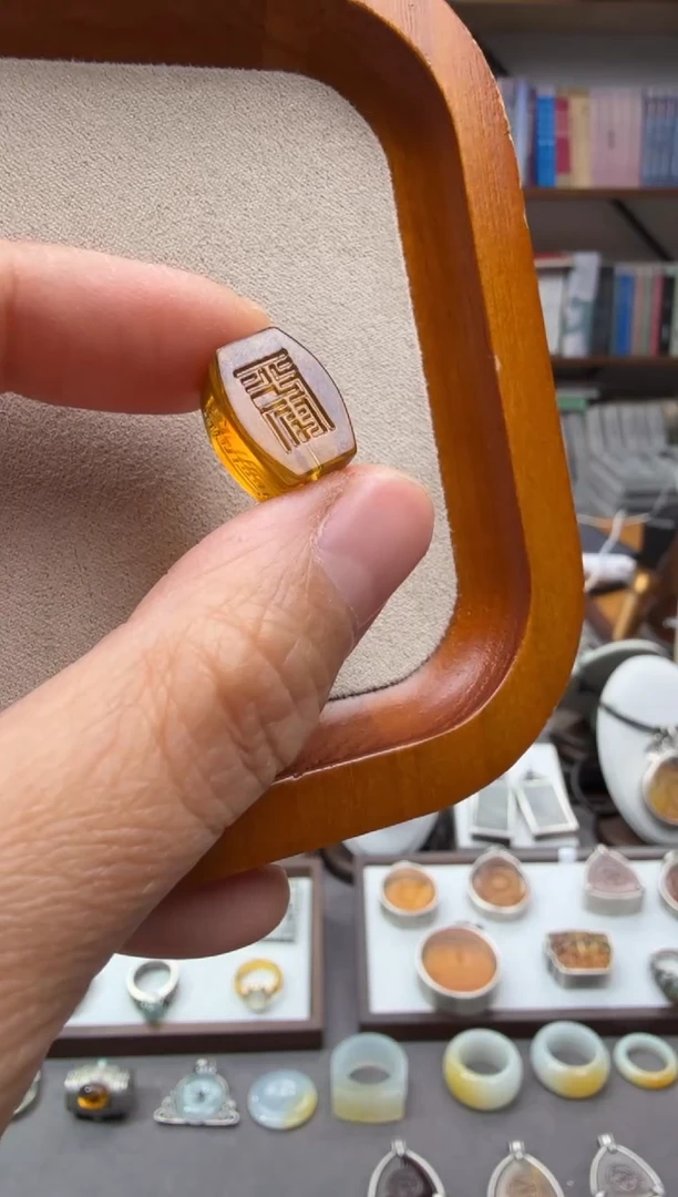 琥珀颈饰未镶嵌平安5